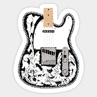 Waylon Jennings Tele Sticker